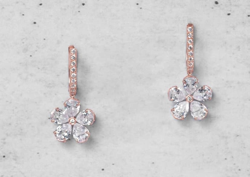 Fleur Drop Danglers view 2