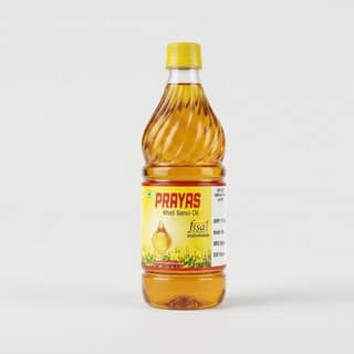 Prayas Kachi Sarso Oil - 1000 mL - One bottle of mustard oil