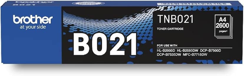 Brother Toner TN-B021 Has 2600 Pages Yield Compatible with HL-B2000D HL-B2080DW HL-B2100DB HL-B2180DWB DCP-B7500D DCP-B7535DW DCP-B7600DB DCP-B7640DWB DCP-B7620DWB MFC-B7717DW MFC-B7810DWB