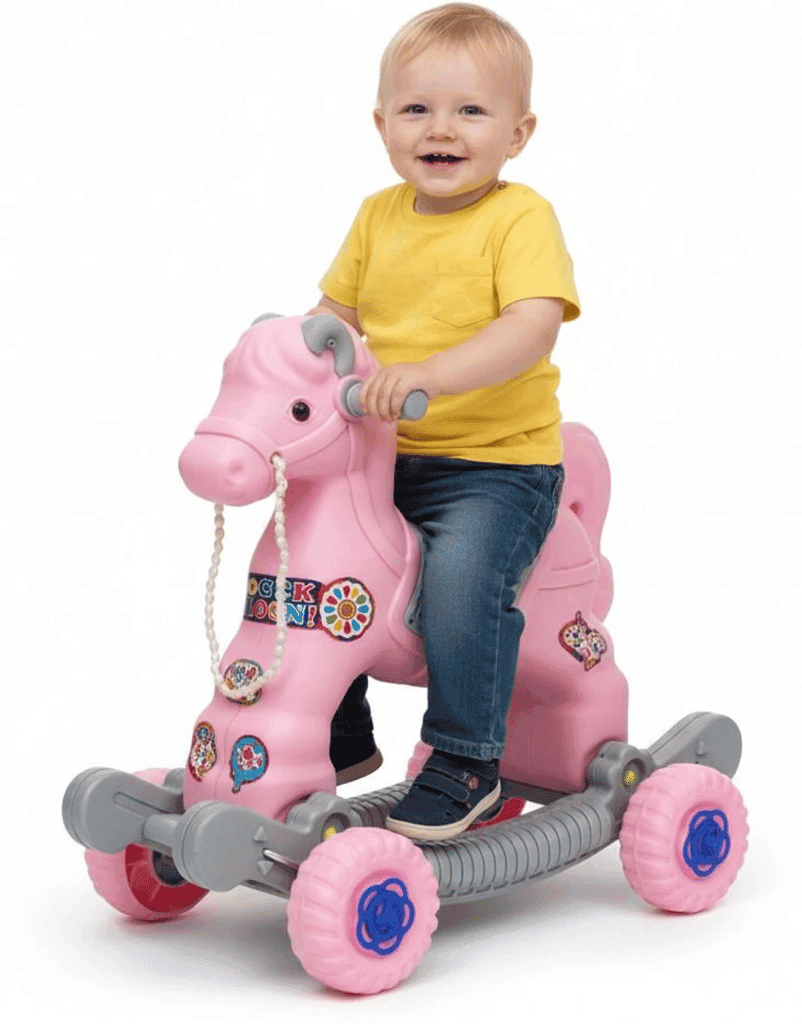 Convertible Ride-On & Rocking Horse for Kids view 2
