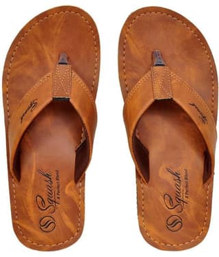 Squash - Tan Synthetic Thong Flip Flop