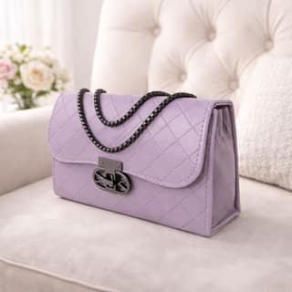 Quilted Design Sling Bag For Women | Chain Strap | Trendy Shoulder Bag