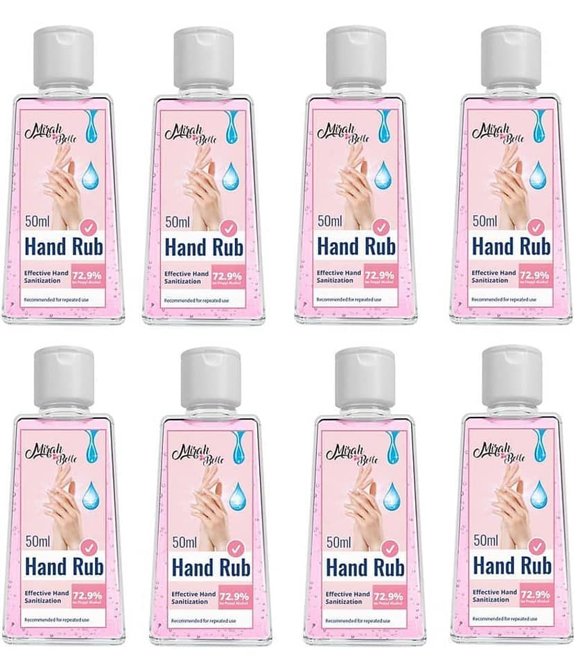 Mirah Belle - Hand Sanitizer Gel 50 mL (Pack of 8)