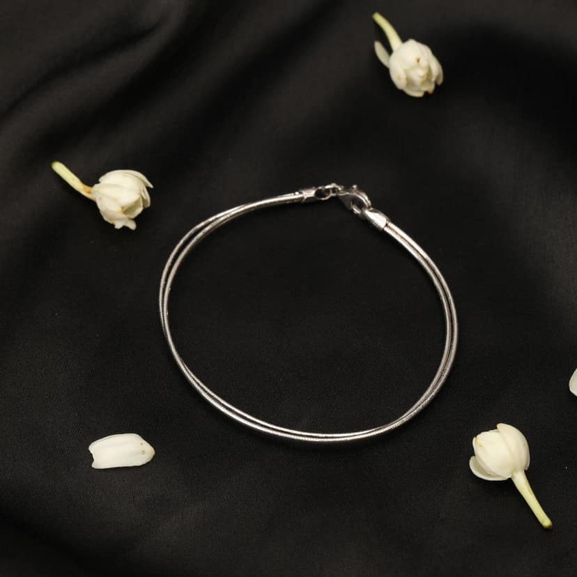 925 Sterling Silver Snake Chain Bracelet for Women & Men | Sleek Minimal Design I Weight - 3 g view 2