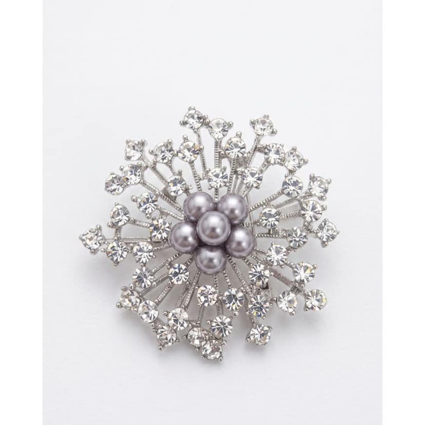 Brooch Crystal Pearl