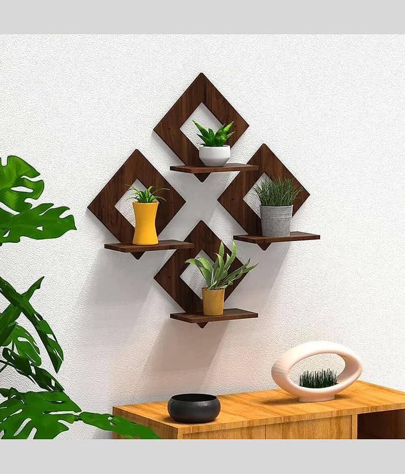 Arpita Crafts Wood Wall Sculpture Black - Pack of 1