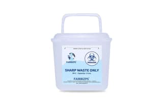 FAIRBIZPS Bio-Medical Sharps Container Waste Box, Glass Waste and Metallic Implants, Bio-hazard, Bio-Medical Sharps Container Puncture Proof Box 5 LTR