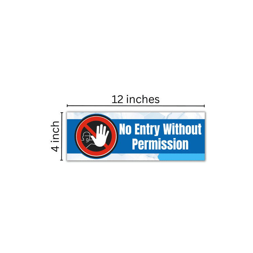 Professional PVC Sticker Bundle for Effective Communication Sign Sticker Set of 10 (Size:12inchesX4inches)