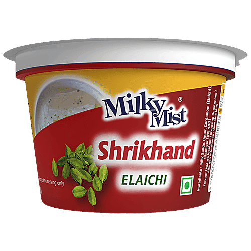 Milky Mist Shrikhand - Elachi, Healthy Dessert, Rich Flavour, 100 g Cup
