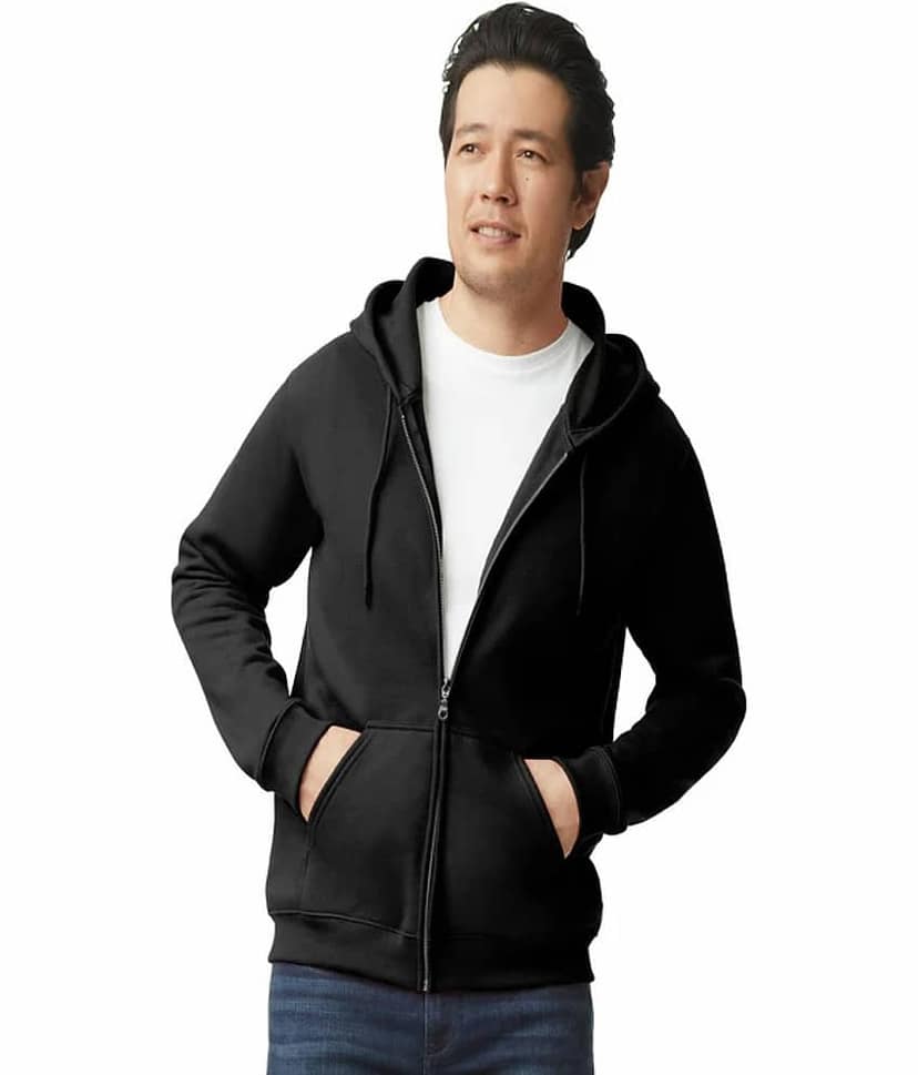 Gildan Cotton Hooded Men's Sweatshirt - Black ( Pack of 1 )