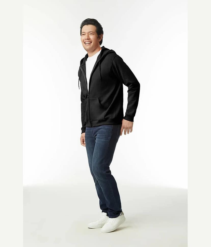 Gildan Cotton Hooded Men's Sweatshirt - Black ( Pack of 1 ) view 2