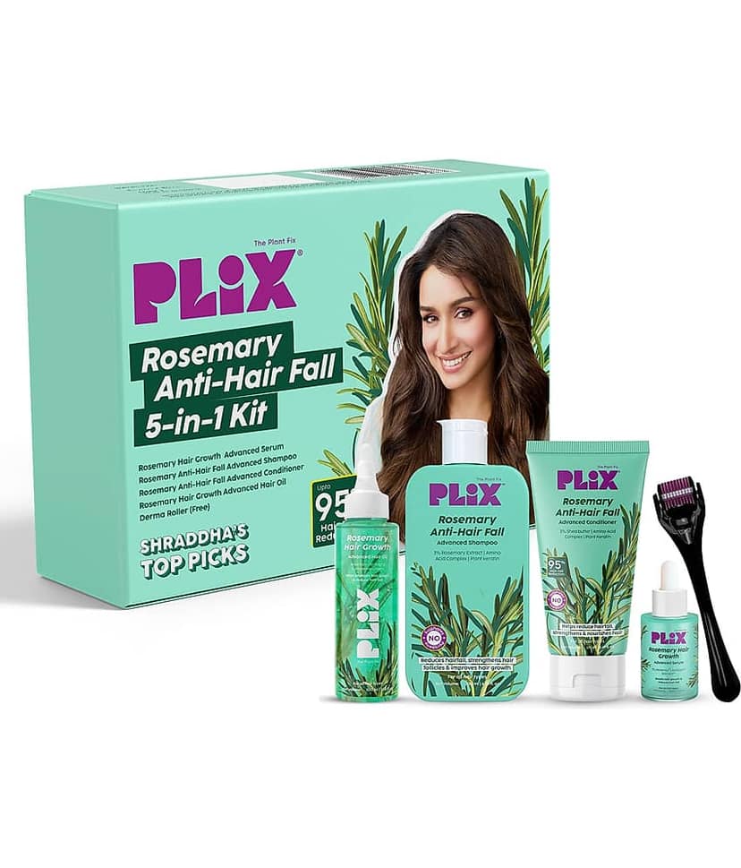 The Plant Fix Plix Rosemary Anti- Hairfall 5-in-1 Kit Helps Strengthen Hair & Reduce Hair Fall (5 Items in the set)