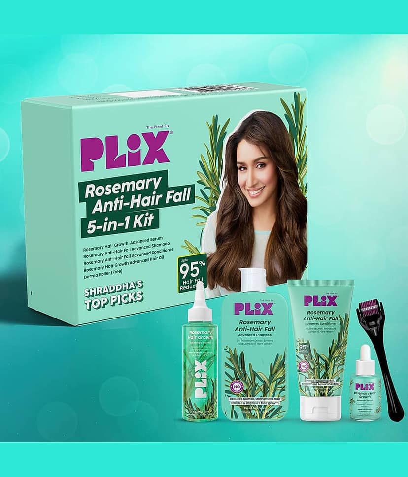 The Plant Fix Plix Rosemary Anti- Hairfall 5-in-1 Kit Helps Strengthen Hair & Reduce Hair Fall (5 Items in the set) view 2