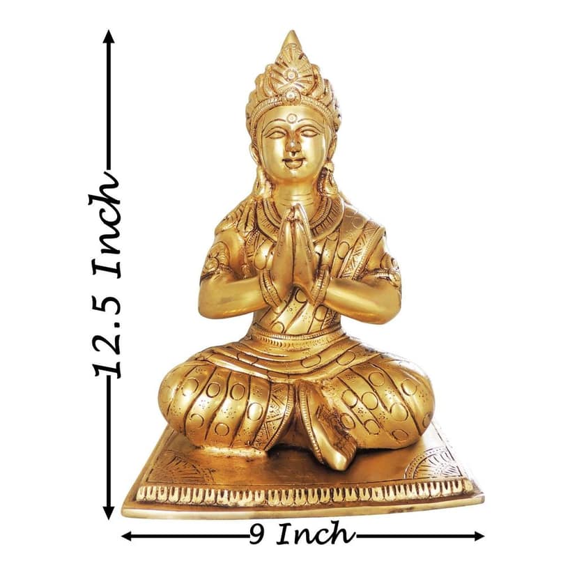 Brass Showpiece Parvati Ji God Idol Statue (BSMAS872 N) view 2