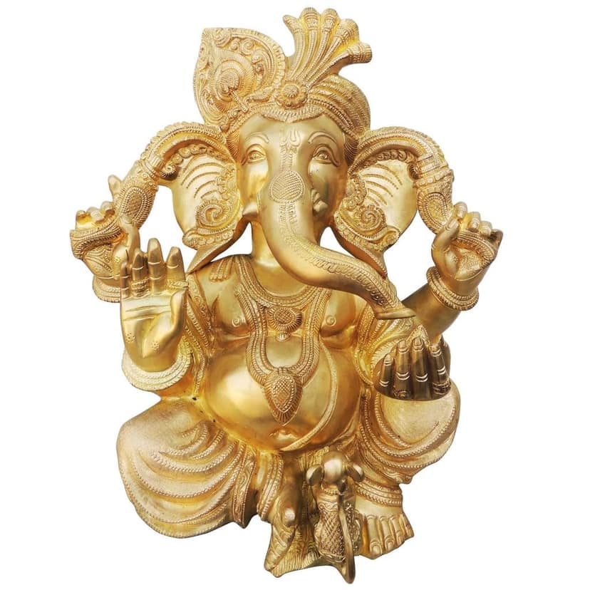 Brass Showpiece Ganesh Ji, Ganpati Bappa (BSMAS001 B) view 2