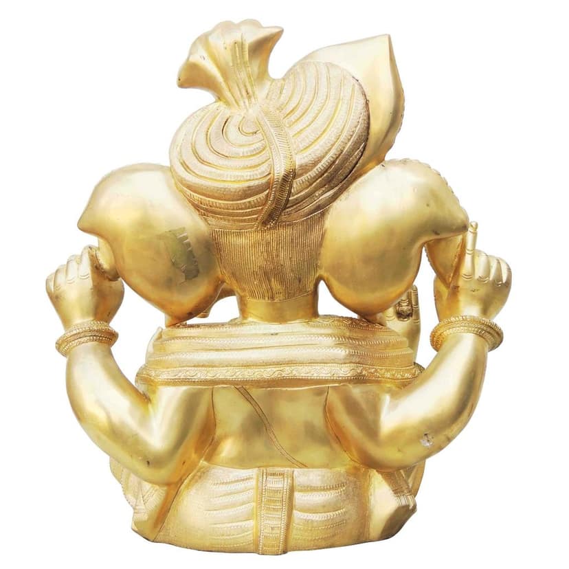 Brass Showpiece Ganesh Ji, Ganpati Bappa (BSMAS001 B) view 3