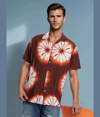 Bene Kleed Poly Cotton Regular Fit Printed Half Sleeves Cuban Collar Men's Casual Shirt (Multicolor)