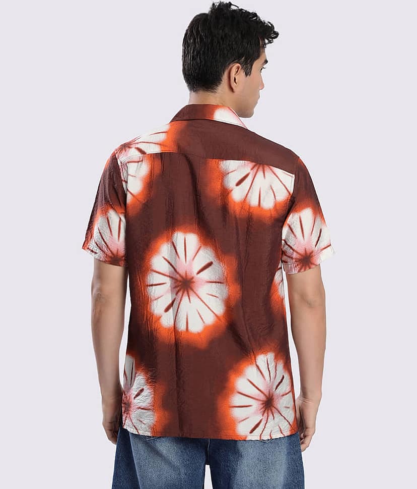 Bene Kleed Poly Cotton Regular Fit Printed Half Sleeves Cuban Collar Men's Casual Shirt (Multicolor) view 4