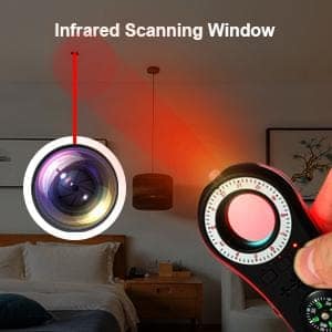 AUSHA Hidden Camera Detector | Infrared Lens Finder, Vibration Alarm & Flashlight | Privacy Protection Device