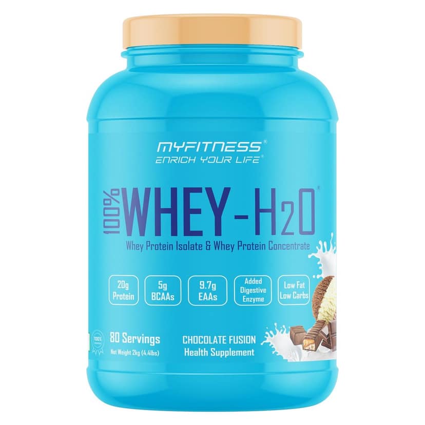 Myfitness Protein Powder 500g 1kg 2kg | 100% Whey H2O | 80% Protein Per Serving | Isolate & Concentrate Blend | Added Digestive Enzymes | Whey Protein Powder