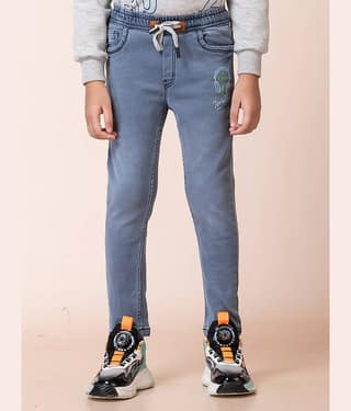 Aflash Pack of 1 Boys Cotton Blend Jeans ( Gray )