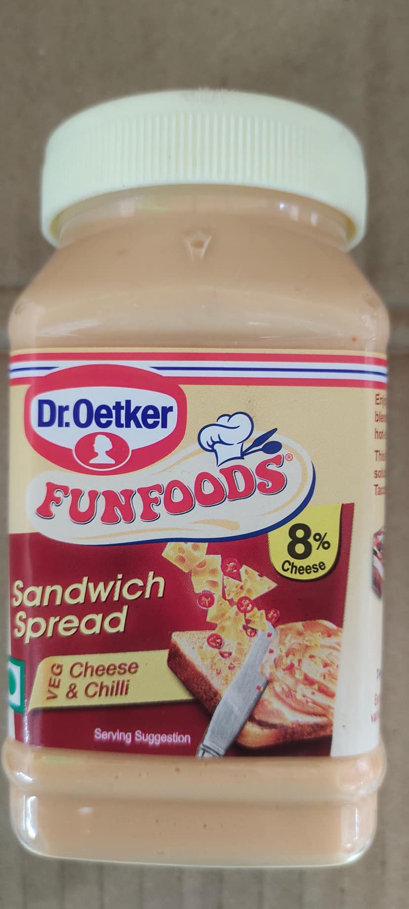 DR.OETKER Funfoods sandwich spread veg cheese & chilli