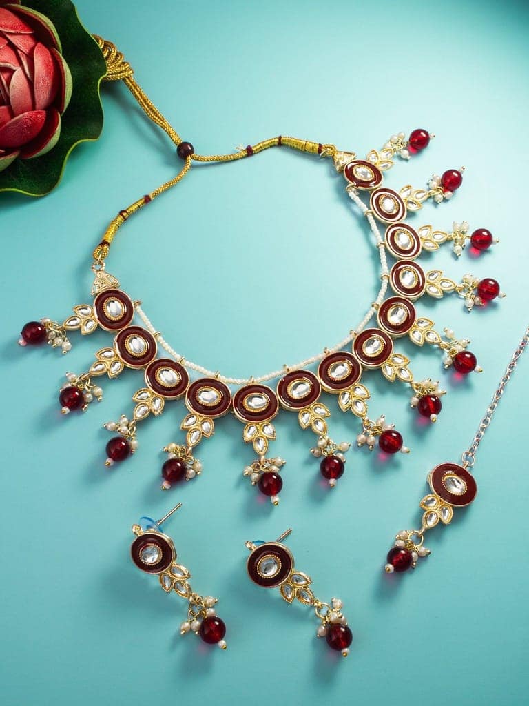 Morison Golden Allure Necklace Set Captivate with Every Look
