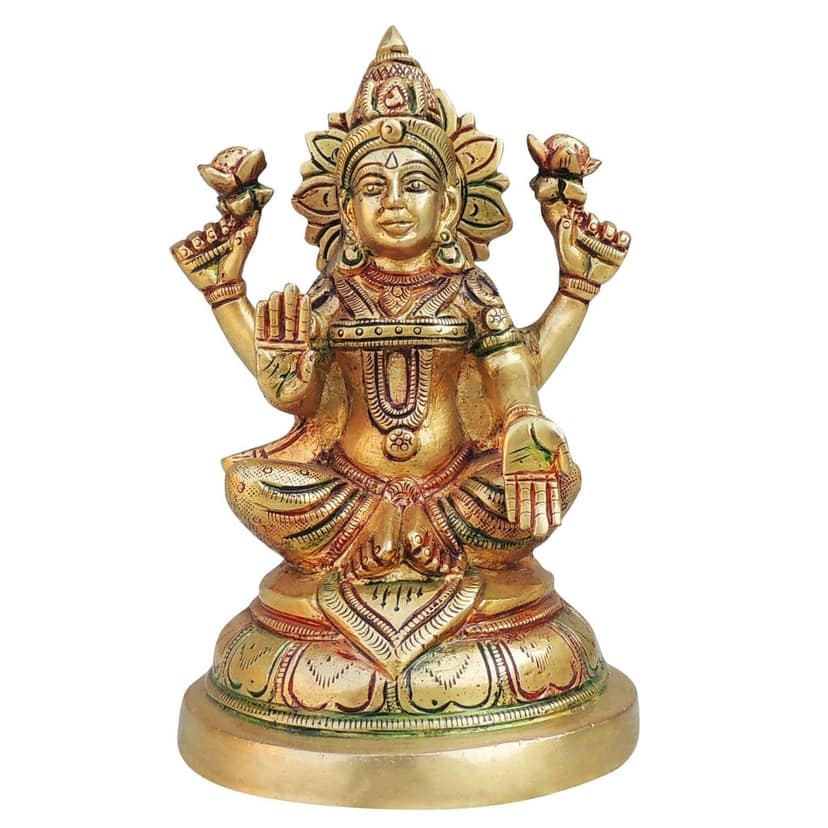 Brass Showpiece Laxmi Ji God Idol Statue (BSMAS1432 L) view 2