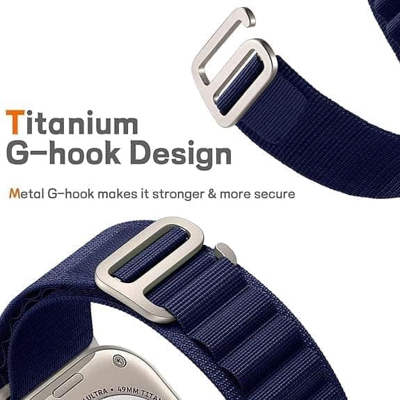 justly Smart Watch Strap Nylon G-Hook Alpine Loop Watch Straps Compatible For Watch Band Replacement Bands (42MM 44MM 45MM / 49MM Strap view 3
