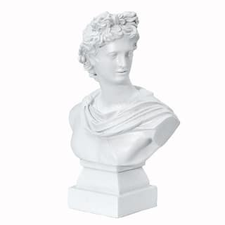 White Apollo Statue Bust Sculpture Greek Mythology God of Music and Poetry