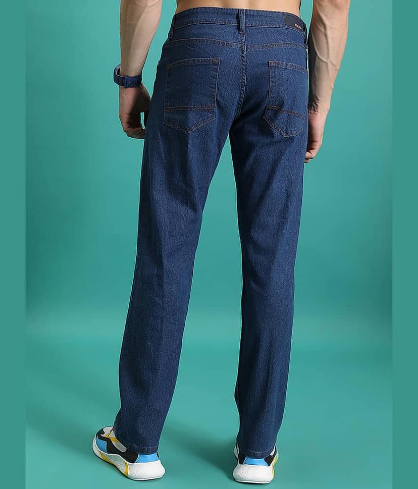 Highlander Straight Solid Men's Jeans - Blue ( Pack of 1 ) view 3