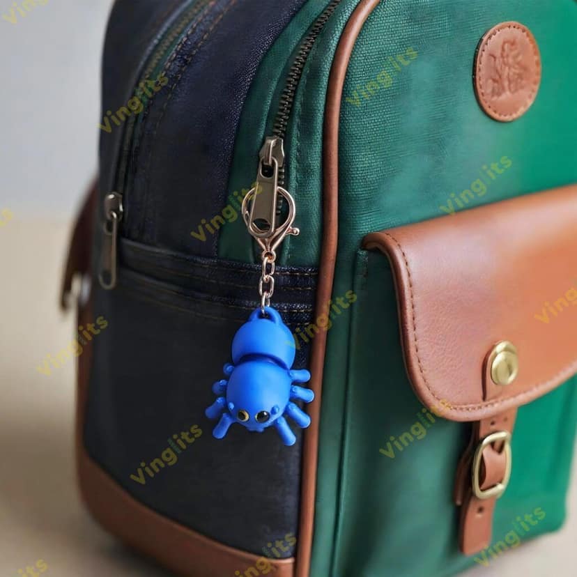 Vinglits Bugsy & Scaly 3D Printed Keychains – Articulated Animal Toys, Pocket-Friendly Keyrings, Stress Relief Desk Toys for Kids & Adults, Collectible Accessories (Spider - Jhili, Medium) view 2