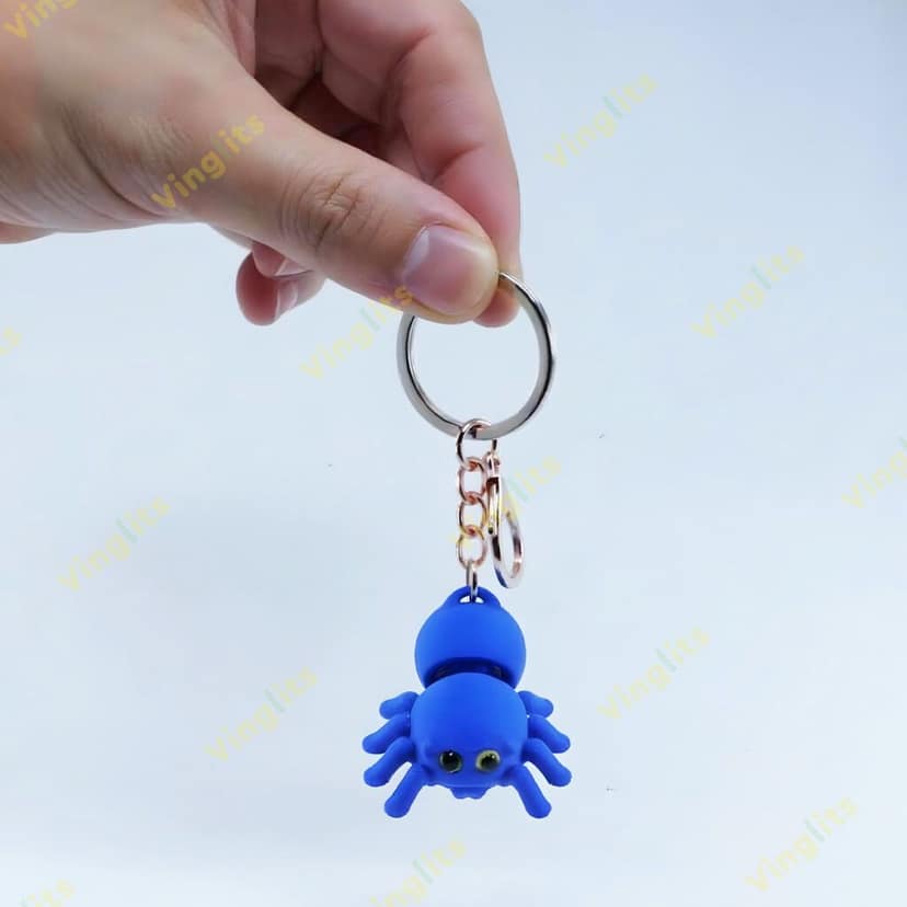 Vinglits Bugsy & Scaly 3D Printed Keychains – Articulated Animal Toys, Pocket-Friendly Keyrings, Stress Relief Desk Toys for Kids & Adults, Collectible Accessories (Spider - Jhili, Medium) view 3
