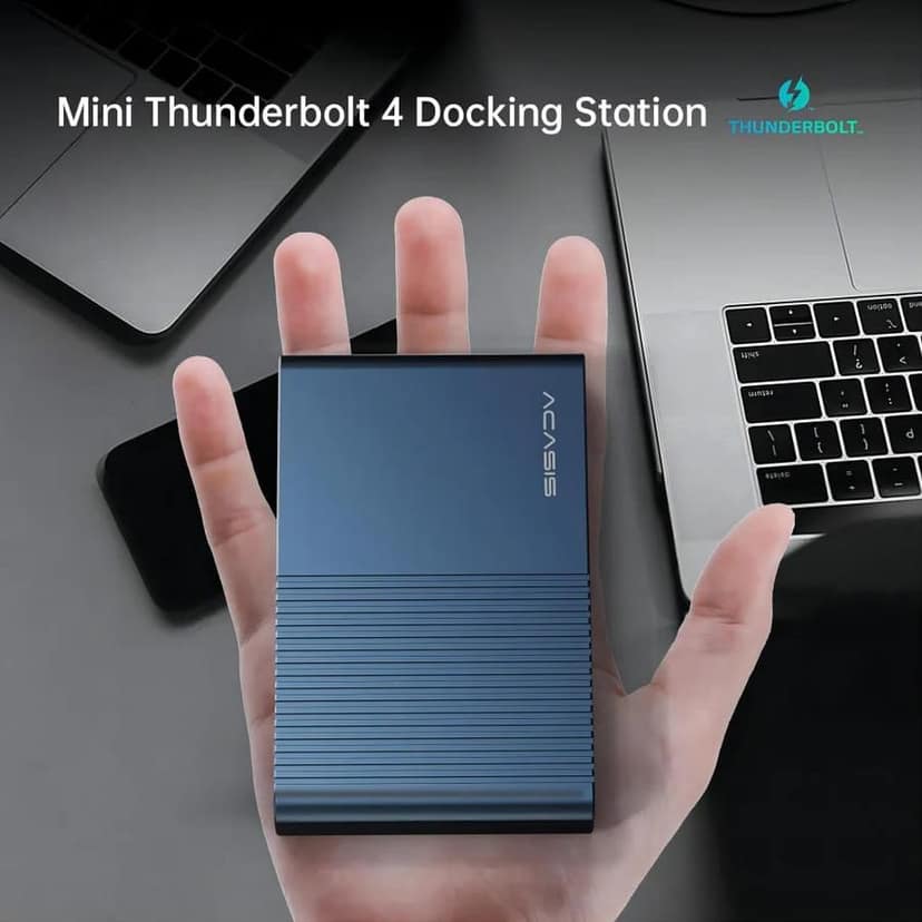 ACASIS 6 in 1 Thunderbolt 4 Mini Dock, Single 8K or Dual 4K60Hz Display,120W DC Charging, Works with Thunderbolt 4/3/USB4, for Hosts Laptop/PC/MacBook view 10