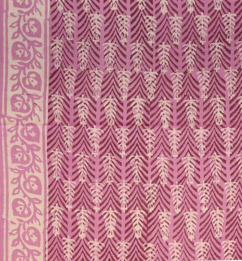 Handcrafted Dabu Print Cotton Dress Material – 3 Piece Set view 3