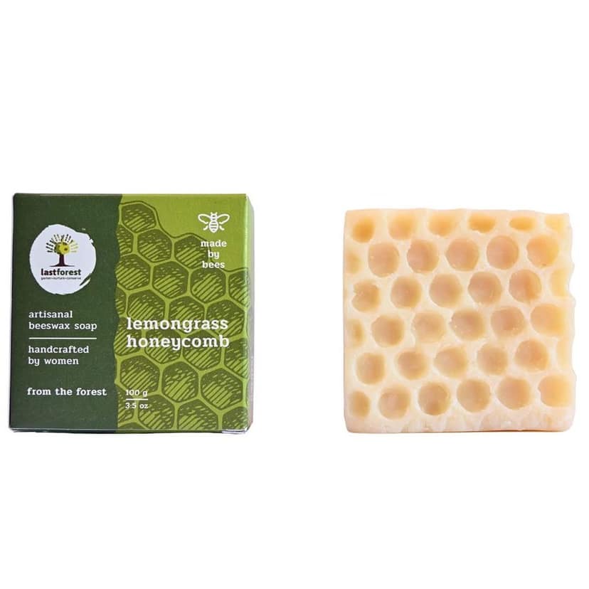 Last Forest Beeswax Soap (100gm), Herbal Bathing Soap for Glowing Skin, Handcrafted, Handmade, 100% Natural Ingredients, Moisturizing, Natural Beeswax, Bathing Soap for Men & Women (Lemongrass) view 4