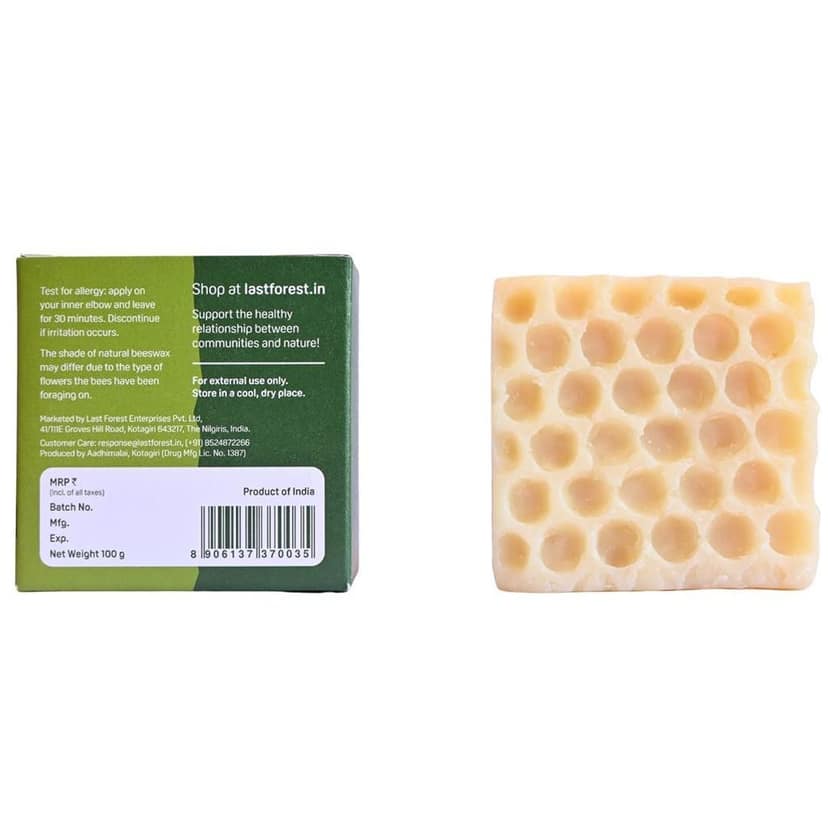 Last Forest Beeswax Soap (100gm), Herbal Bathing Soap for Glowing Skin, Handcrafted, Handmade, 100% Natural Ingredients, Moisturizing, Natural Beeswax, Bathing Soap for Men & Women (Lemongrass) view 5