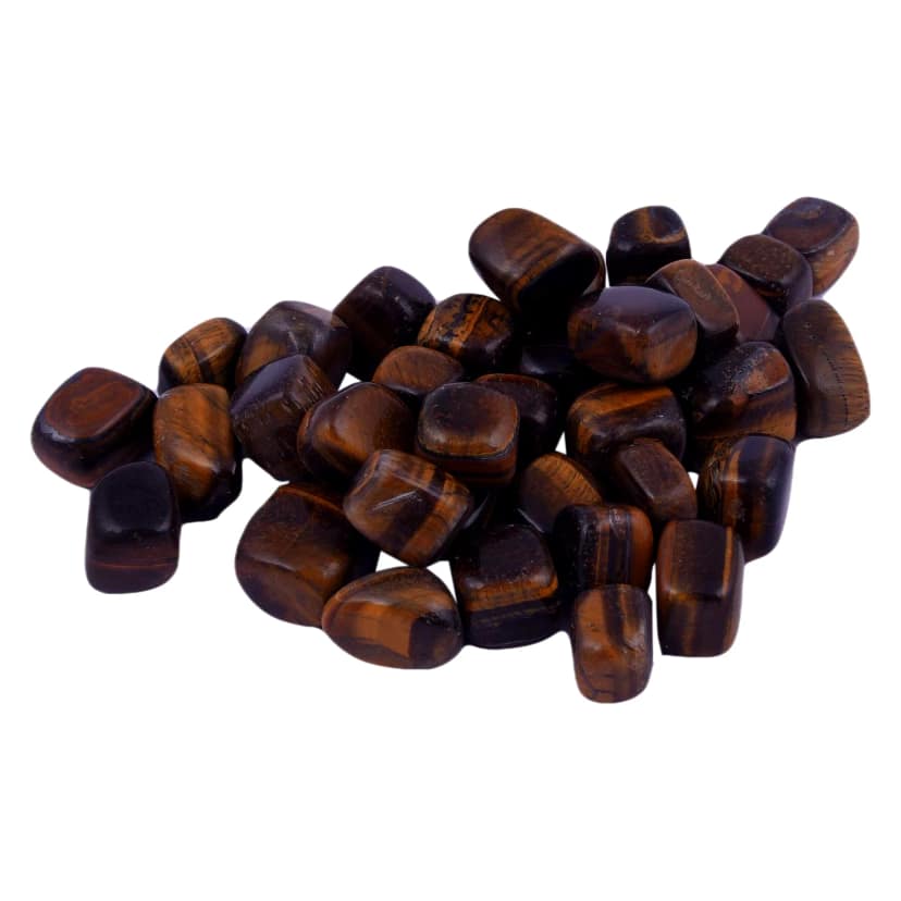 Natural Tiger Eye Tumble Stones for Reiki Stone Healing Crystal Brown Tumbled Gemstones | Chakra Healing Stones(KI_16) by Krishna Impex