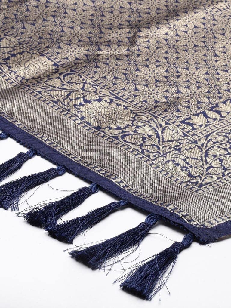 Women's Fancy Woven Banarasi Silk Dupatta view 3