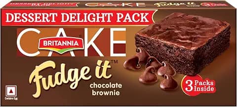 Britannia Cakes Fudge It Chocolate Brownie, 120 g