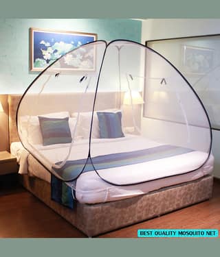 SHREENATHJI JEWELLERS King Blue Plain Mosquito Net, Machardani