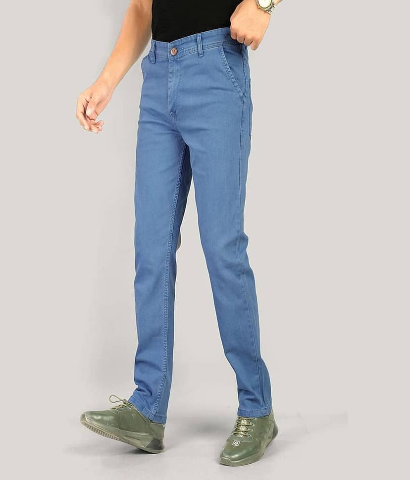 MOUDLIN Regular Fit Clean Look Men's Jeans - Light Blue ( Pack of 1 ) view 2