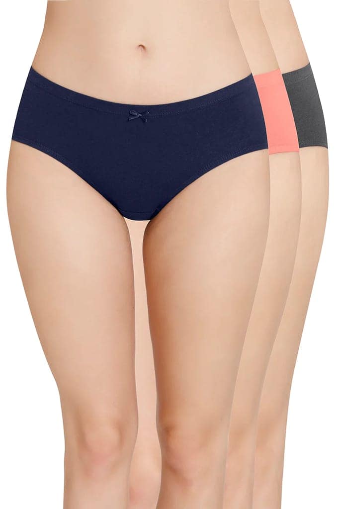 Amante Women's Hipster Plain Panties Pack of 3 view 2