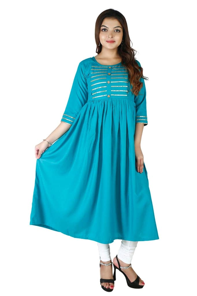 Maternity Gown: Stylish Rayon Feeding Kurti for Pregnancy and Breastfeeding view 3