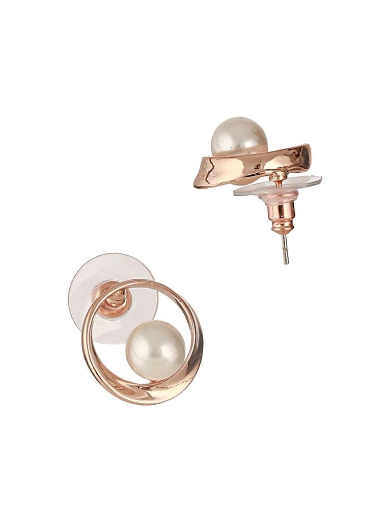 Anti-Tarnish Rose Gold Plated Pearl Beaded Minimal Galaxy Locket Jewellery Set view 8