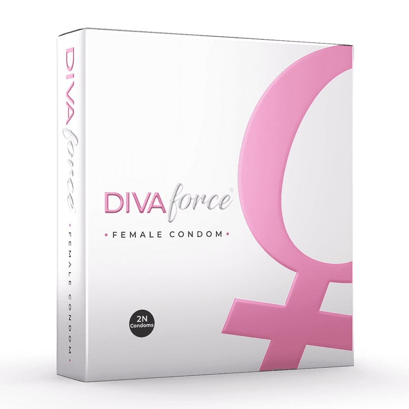 Divaforce Female Condoms - 2 Count| Lavender scented| Unique design| No side effects view 2