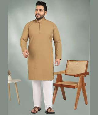 adwynpeter Maroon Cotton Men's Regular Kurta ( Pack of 1 )
