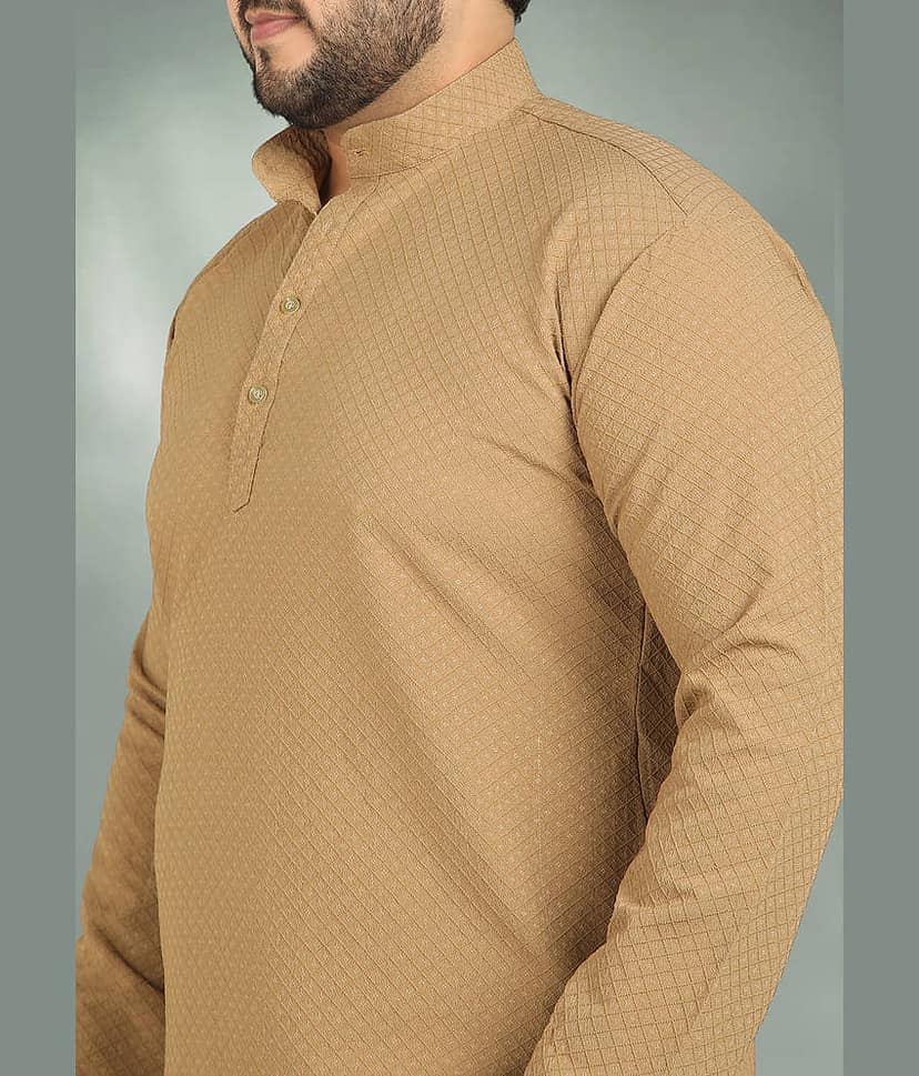 adwynpeter Maroon Cotton Men's Regular Kurta ( Pack of 1 ) view 2