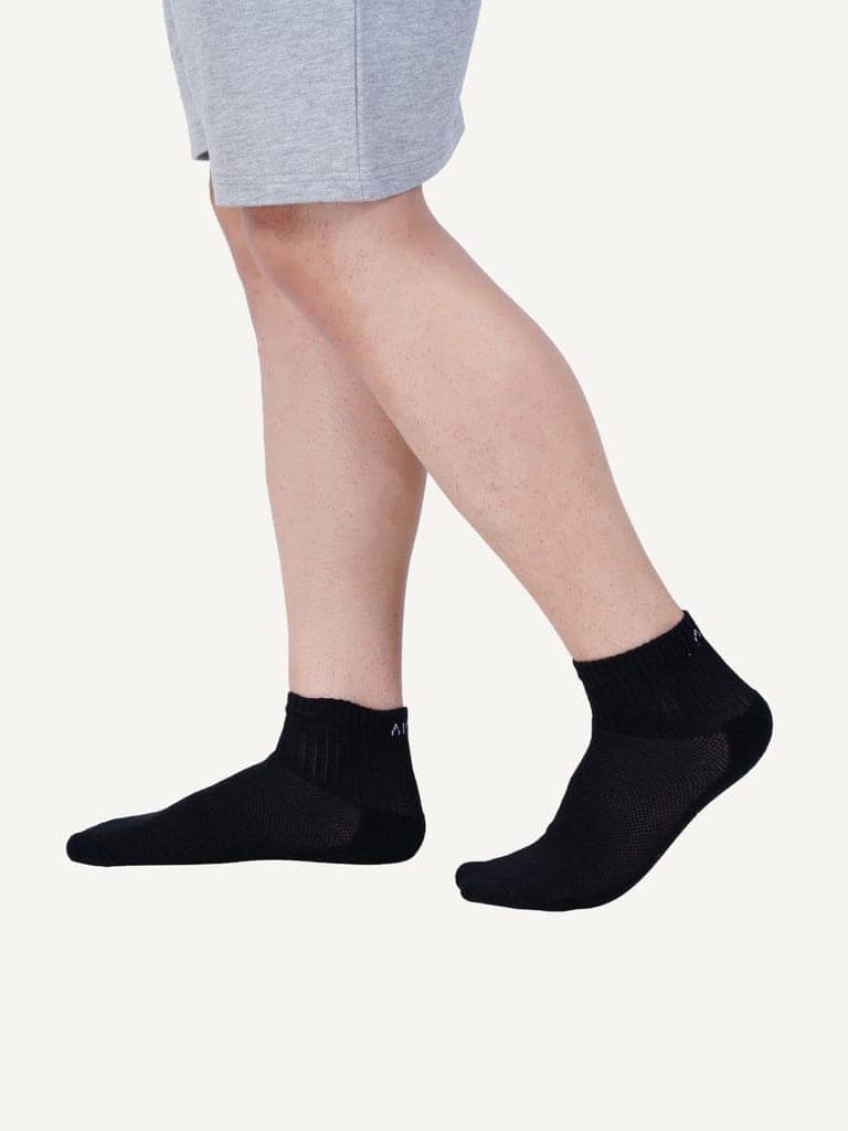 AirGarb Premium Cotton Cushioned High Ankle Socks Pack of 4 - HA4G2BL2 (Free Size) Multi Color view 2