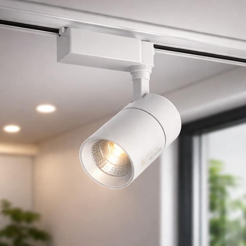 SPARKWORLD 30W LED Track Spot Light | Warm White Ceiling Focus Light with Adjustable Rotatable Head | Ideal for Home, Showrooms & Display Track Not Included
